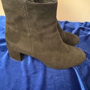 Margaux Black Suede Ankle Booties